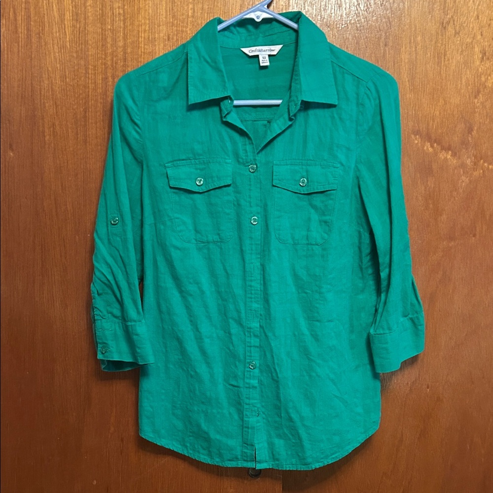 Croft & Barrow Vibrant Green Shirt